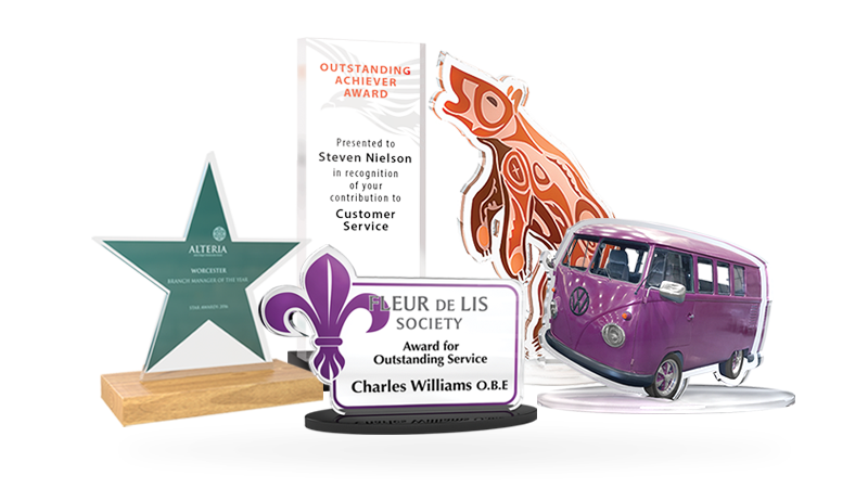 freestanding acrylic awards