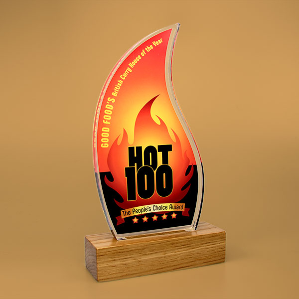 standard acrylic award flame