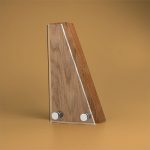 Wedge Wood Block Award with Acrylic front