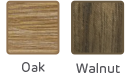 oak and walnut
